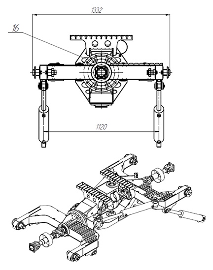 Схема тягово-сцепного устройства MARSROVER MR-8